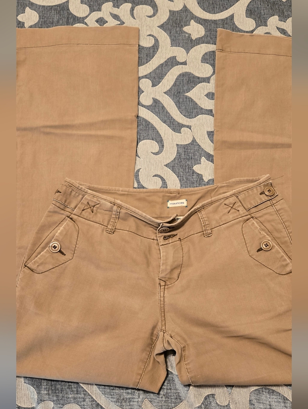 Maurices Khaki/Tan Casual Straight-Leg Pants